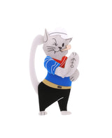 Strong-sailor-cat-Brooch-All-Aboard-collection-la-vidriola-detail
