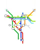 Subway Map Adventure statement Necklace