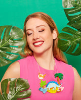 Taking a Dino sip of water Necklace