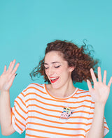 The Cute Kitty Coaster Ride Brooch