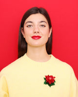 The Prettiest Poinsettia Brooch