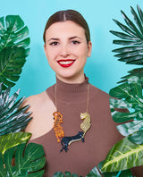 Three Fabulous Felines Necklace