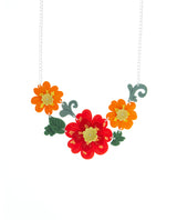 Vintage Flower Motifs Necklace
