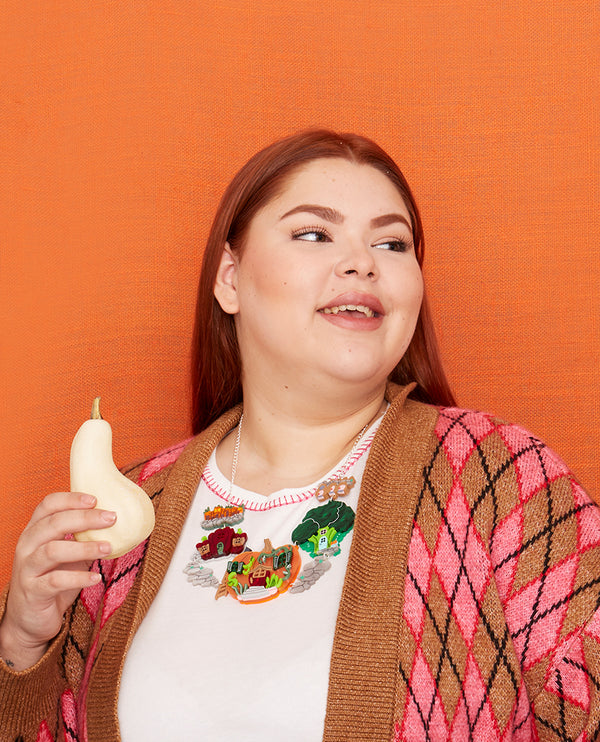 Welcome to the Veggie Village! Statement Necklace