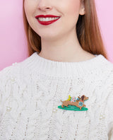 Who Wants A Full Dachshund Housetour? Brooch