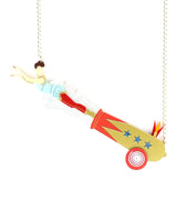 Woman-cannon-ball-necklace-la-vidriola-plastic-jewellery-circus-where-the-magic-happens-detail