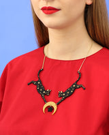 Black cats necklace