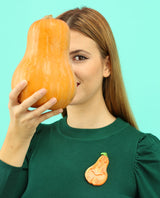 Halloween pumpkin brooch GID