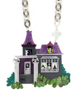 Haunted house statement necklace GID
