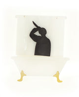 Murder in the shower brooch