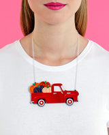 pumpkin-truck-necklace-la-vidriola-plastic-jewellery-halloween-detail