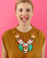 tiki-mask-necklace-la-vidriola-plastic-jewellery-take-away-last-minute-product