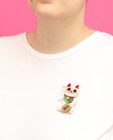 white-maneki-neko-lucky-cat-brooch-classic-la-vidriola-product