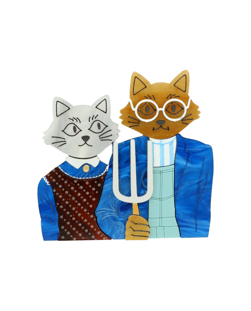 A-meow-rican Gothic Brooch