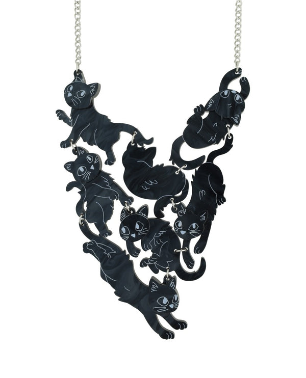 Black Salem Cats Necklace