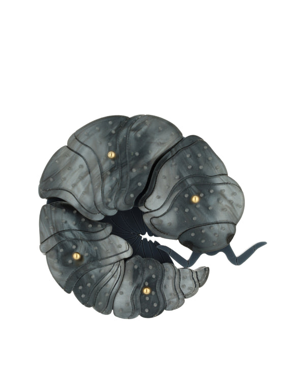 A Roly-Poly Woodlouse Brooch