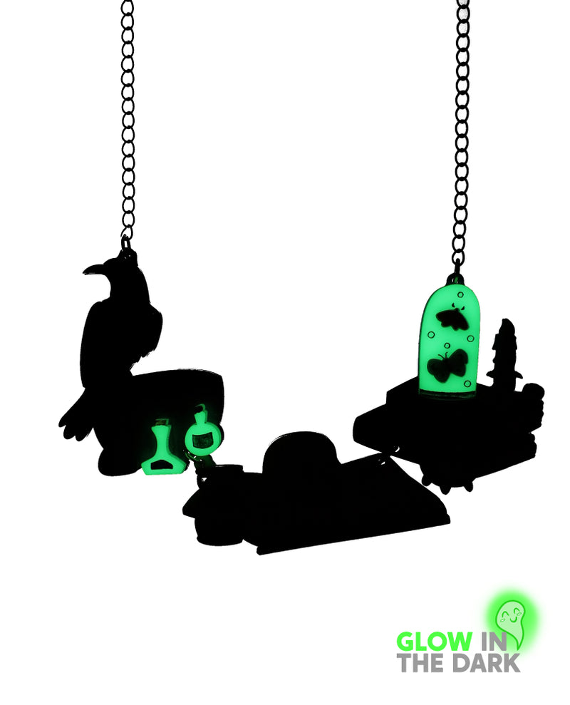 An Alchemist Study Of Potion Making Necklace -Glow In The Dark-