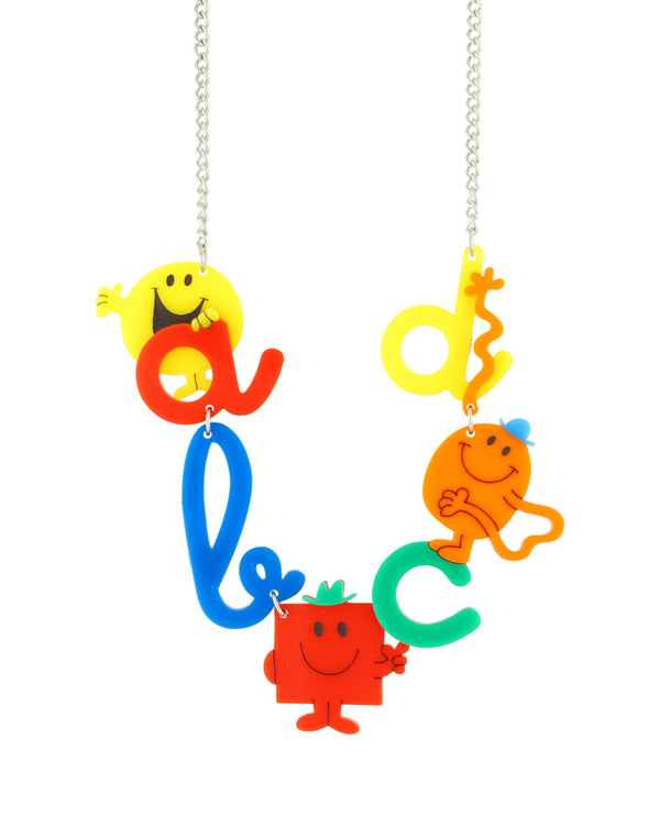 A,B,Cs with Mr. Men Necklace