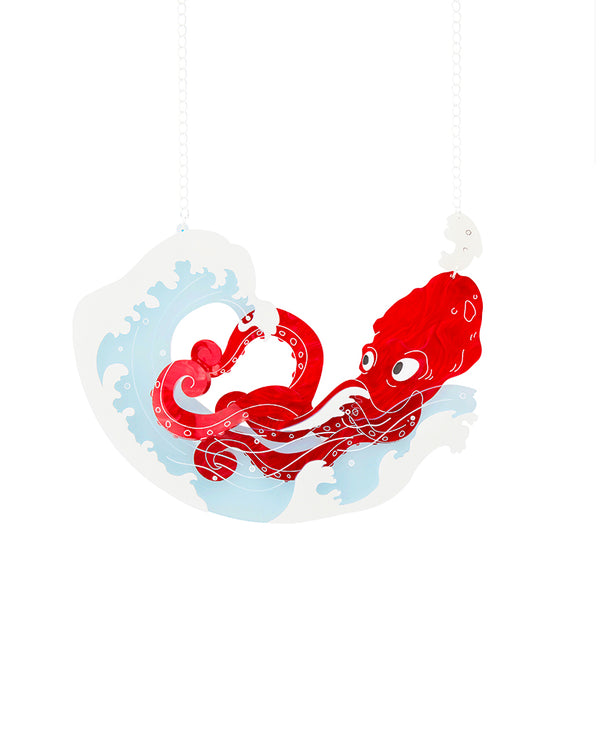 Akkorokamui Octopus Japanese Folklore Necklace