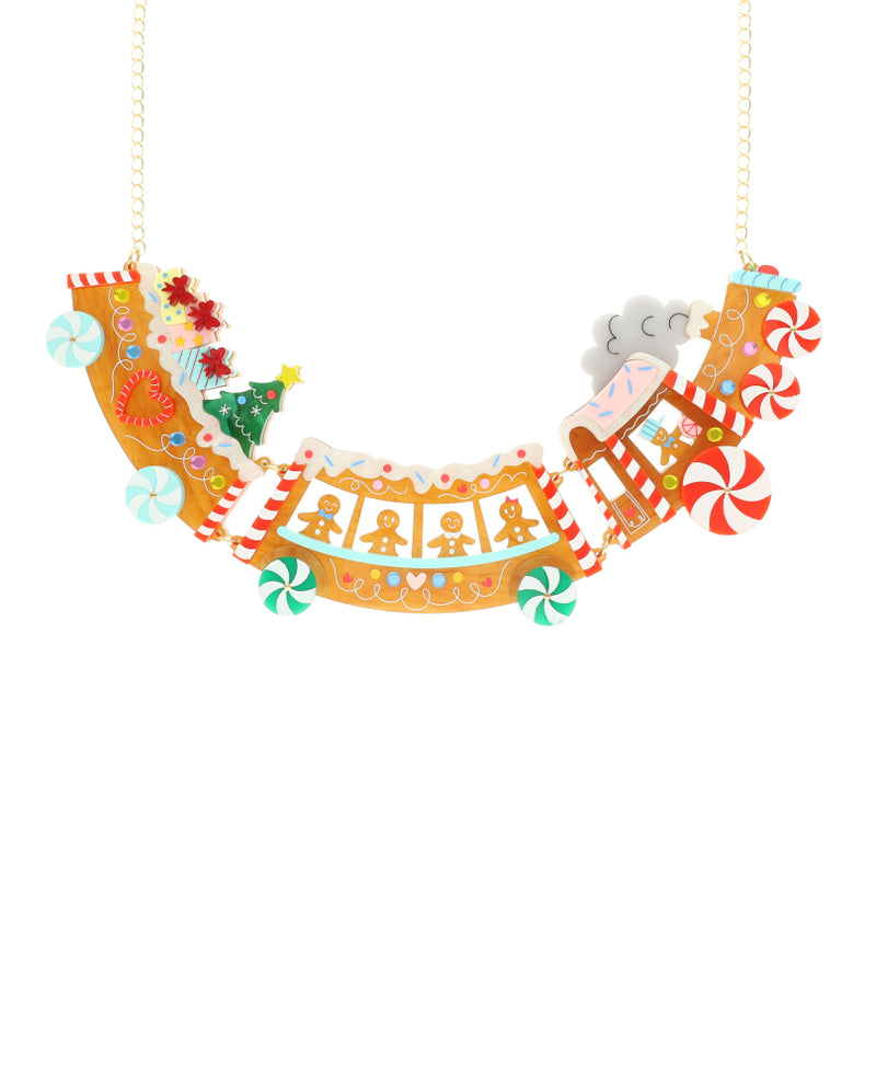 All Aboard the Gingerbread Train! Necklace