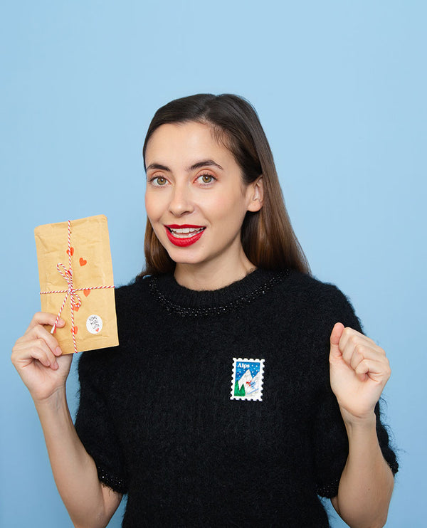 Alps Rush Stamp Brooch