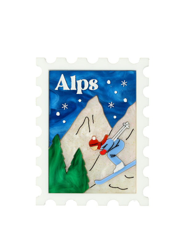 Alps Rush Stamp Brooch
