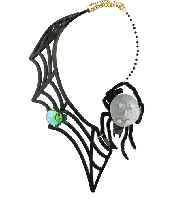 Arachnid’s Trap statement Necklace