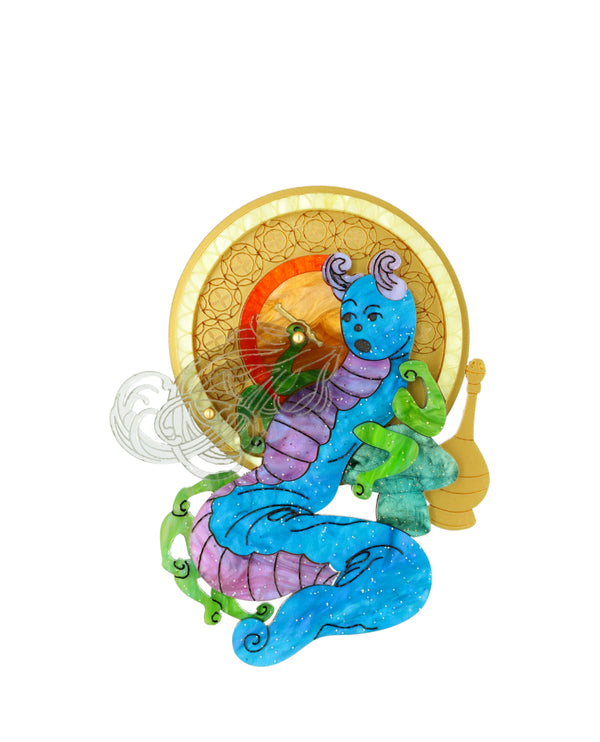 Art Nouveau Caterpillar Brooch