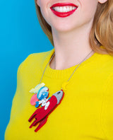 Astro Smurf, to the Moon! Necklace