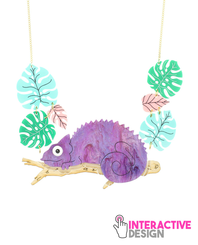 Beautiful Chameleon Necklace Interactive