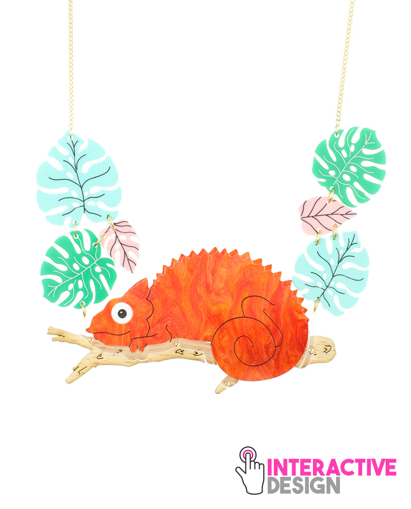 Beautiful Chameleon Necklace Interactive