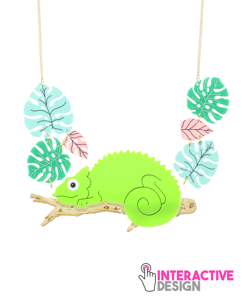 Beautiful Chameleon Necklace Interactive