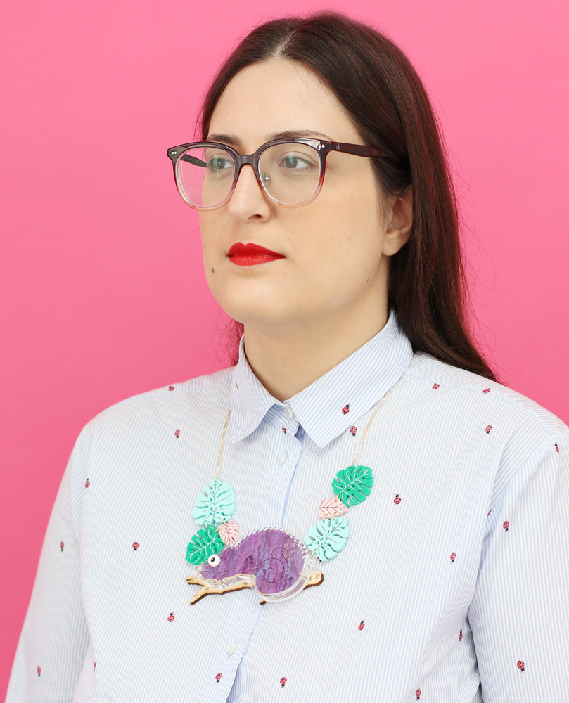 Beautiful Chameleon Necklace Interactive