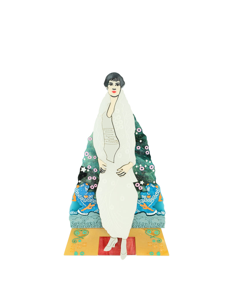 Beauty of Her Through Brushstrokes Brooch