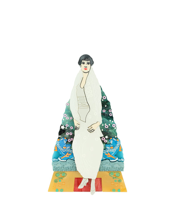 Beauty of Her Through Brushstrokes Brooch