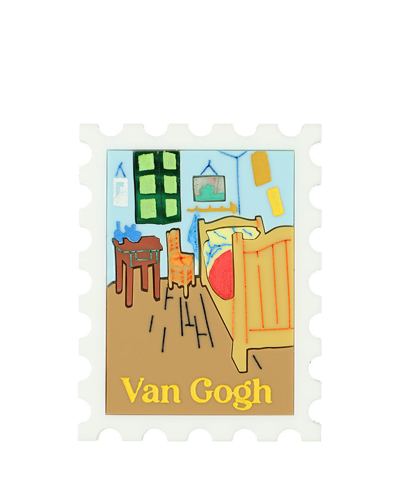 Bedroom in Arles Stamp Brooch