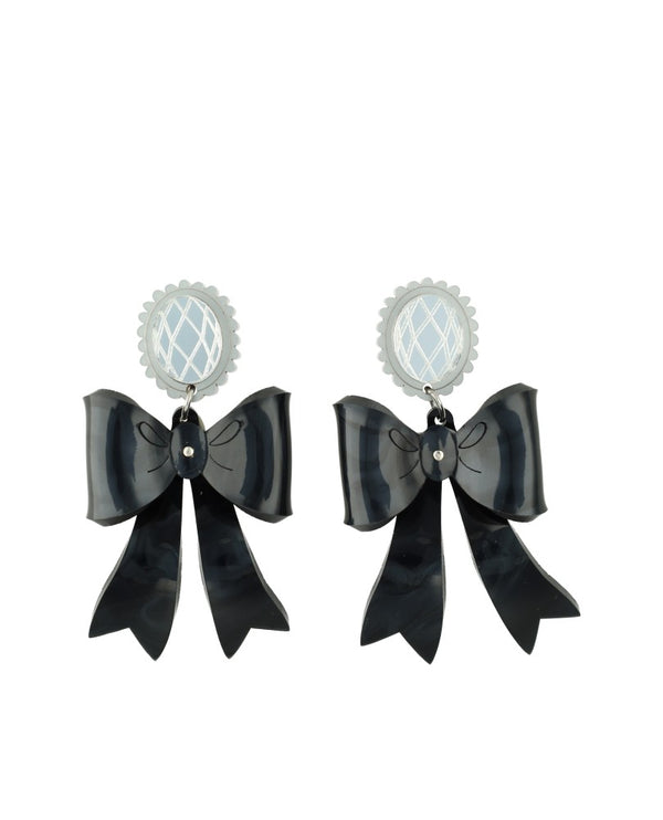 Black Bows Earrings