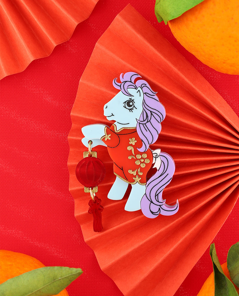 Blue Belle at the Lantern Festival Brooch