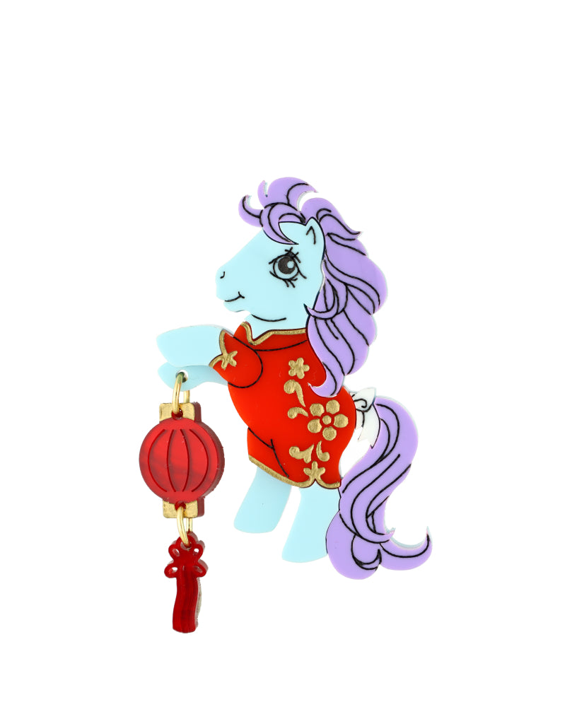 Blue Belle at the Lantern Festival Brooch