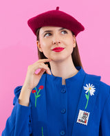 Bonjour from Paris Stamp Brooch