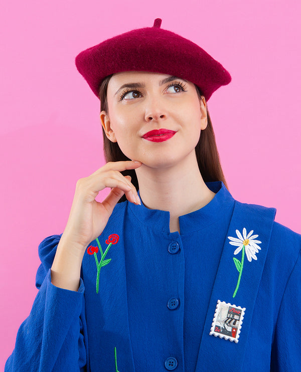 Bonjour from Paris Stamp Brooch
