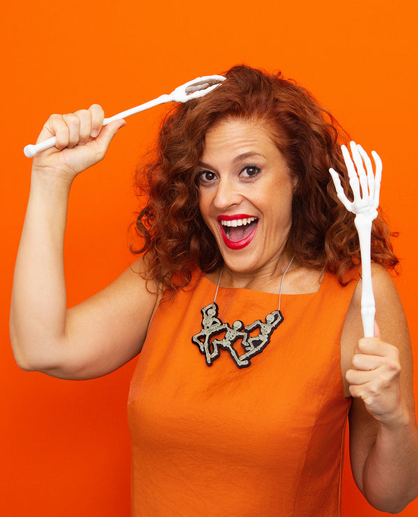 Boogie Bones Necklace - Glow In the dark -