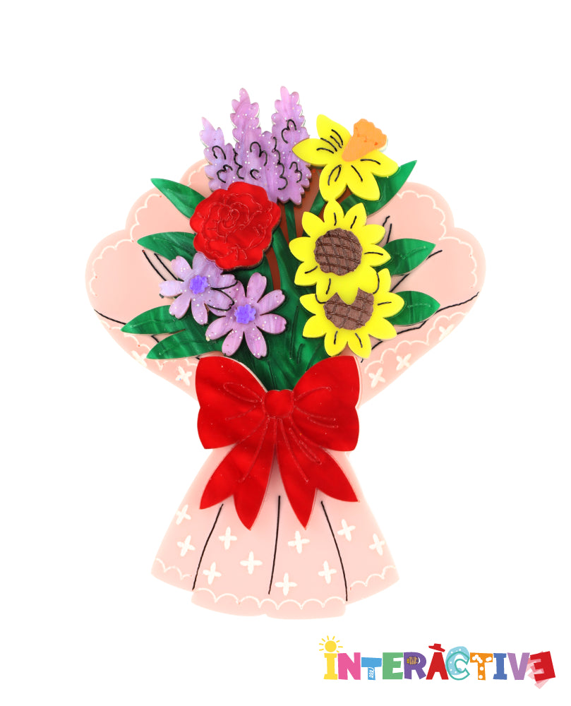Bouquet for My Flower Inserts Brooch -Interactive-