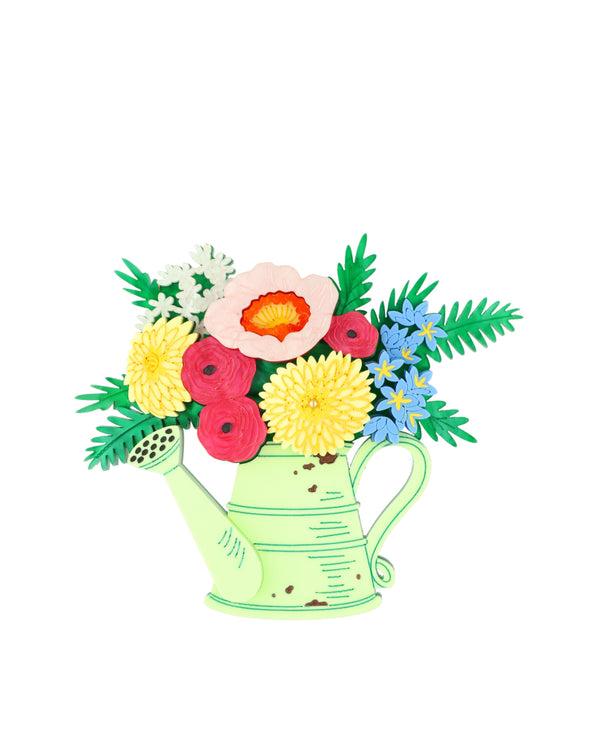 Bouquet in my Watering Can Brooch