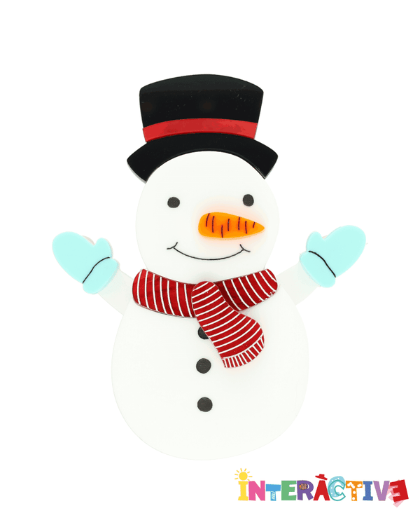 Build a Snowman! Brooch -Interactive-