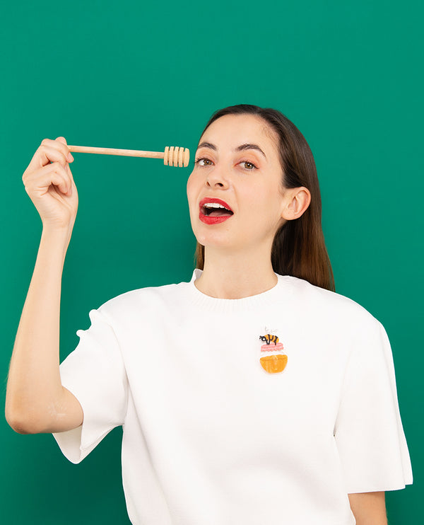 Busy Bee with the Honey Jar Brooch