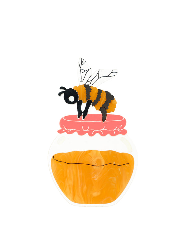 Busy Bee with the Honey Jar Brooch