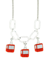 Cable car in the mountains necklace