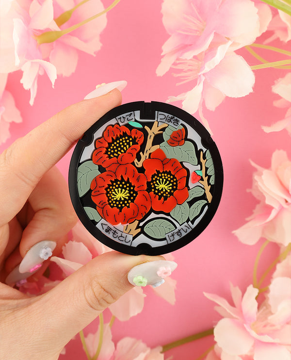 Camellia Flowers in Kumamoto Brooch