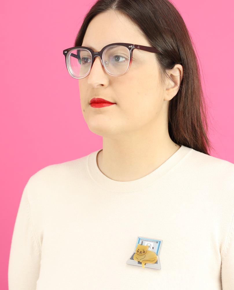 Can’t get my work done brooch